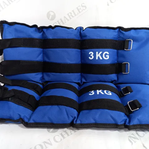 SET OF 2 3KG WEIGHTED PADS IN BLUE