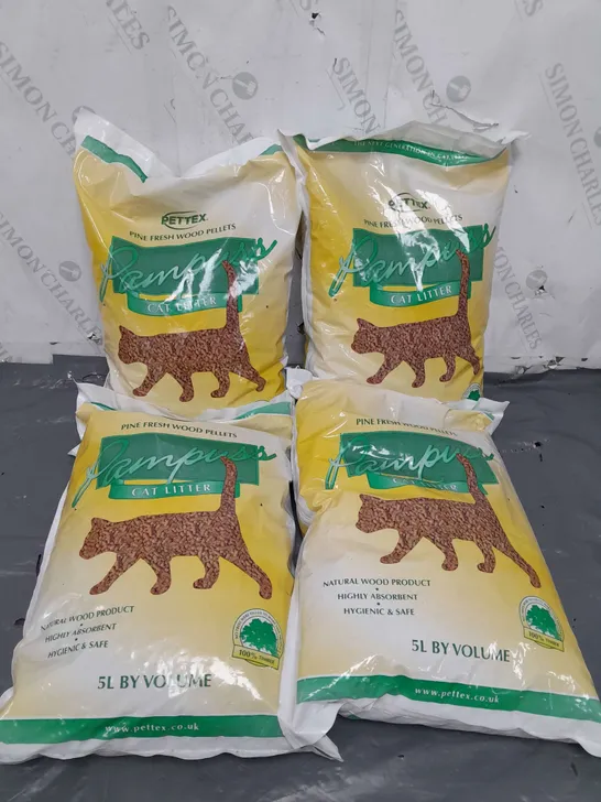 4 PETTEX PAMPUSS CAT LITTER (4x5L) - COLLECTION ONLY