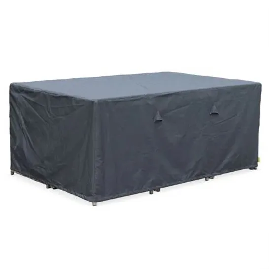 BOXED OUTDOOR TABLE DINNING SET COVER - BLACK (1 BOX)