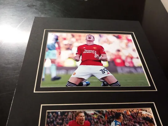 MOUNTED SCOTT MCTOMINAY SIGNED TWO PHOTO COLLAGE