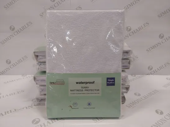 BOX OF 6 BRAND NEW TERRY WATERPROOF MATTRESS PROTECTORS