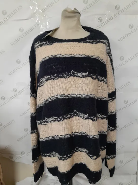 URBAN OUTFITTER PINK & BLUE LINED JUMPER SIZE MEDIUM