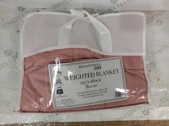 BRENTFORD OHS WEIGHTED BLANKET IN BLUSH (125X180CM)