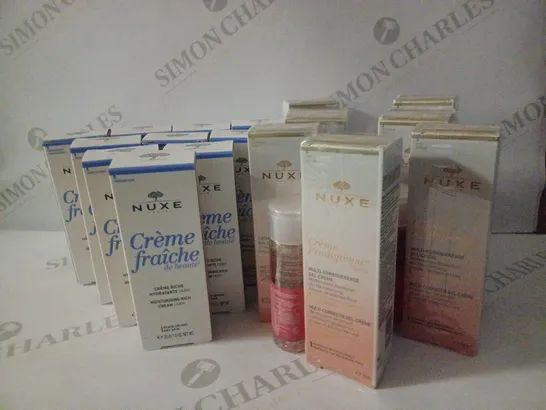 LOT OF 17 ASSORTED NUXE PARIS PRODUCTS TO INCLUDE MOISTURISING CREAM 30ML AND MULTI-CORRECTION GEL CREAM 40ML 