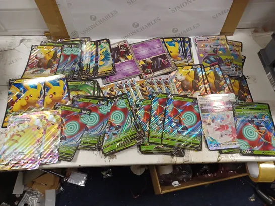 LOT OF APPROXIMATELY 40 LARGE POKEMON TRADING/TRAINING CARDS 