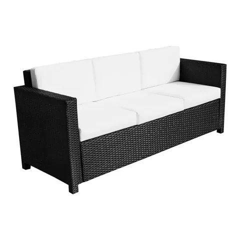 BOXED KITTS 185cm WIDE OUTDOOR GARDEN SOFA WITH CUSHION (1 BOX)