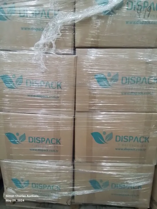 PALLET OF APPROXIMATELY 800 BRAND NEW DISPACK REINFORCED SURGICAL GOWNS - SIZE LARGE 