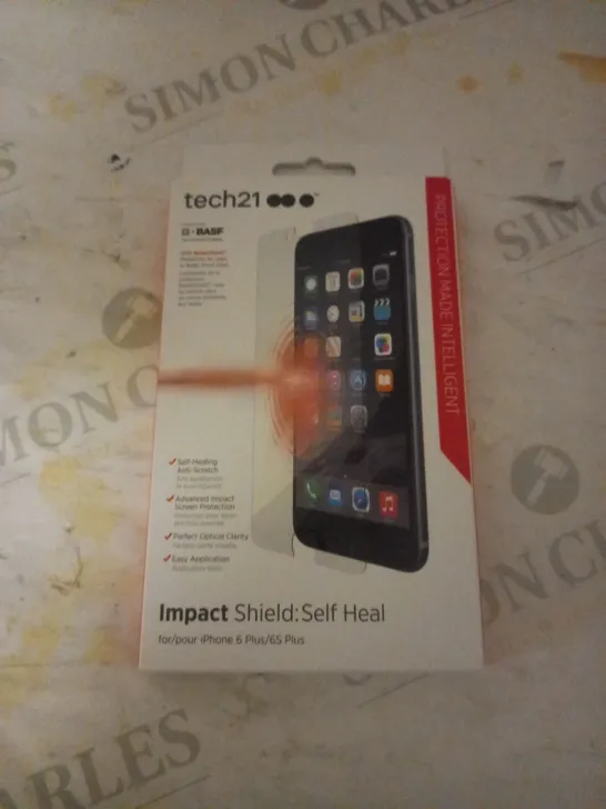 LOT OF APPROXIMATELY 73 BRAND NEW BOXED TECH 21 IMPACT SHIELD SELF HEAL SCREEN PROTECTION FOR IPHONE 6 PLUS & IPHONE 6S PLUS T21-4273