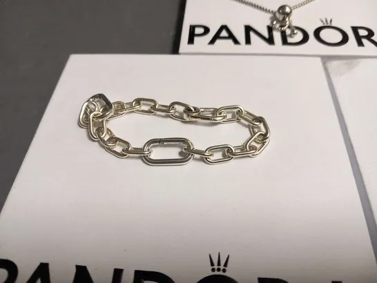 FOUR ASSORTED PANDORA PRODUCTS TO INCLUDE; BRACELTS AND CHARMS