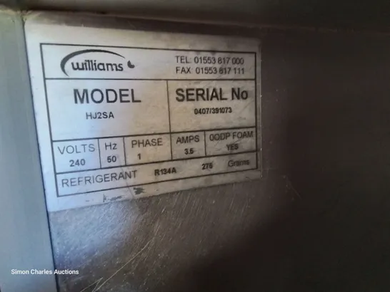 WILLIAMS TALL DOUBLE DOOR FRIDGE model HJ2SA