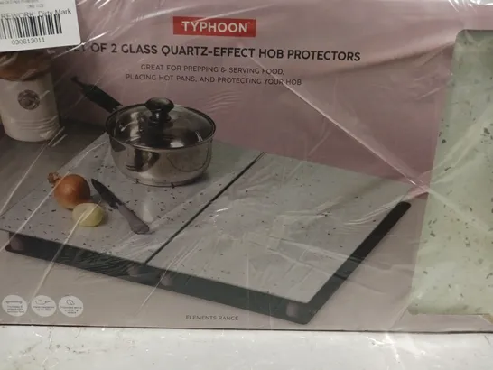 TYPHOON ELEMENTS SET OF 2 QUARTZ-EFFECT HOB PROTECTORS