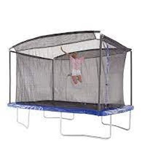 BOXED SPORTSPOWER 10 X 8FT RECTANGULAR TRAMPOLINE WITH EASI-STORE (2 OF 2 BOXES)