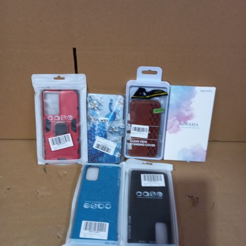 LOT OF APPROXIMATELY 20 MOBILE PHONE CASES TO INCLUDE G9, IPHONE 6, S21 ULTRA ETC