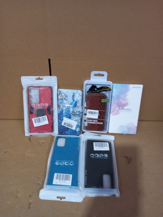 LOT OF APPROXIMATELY 20 MOBILE PHONE CASES TO INCLUDE G9, IPHONE 6, S21 ULTRA ETC