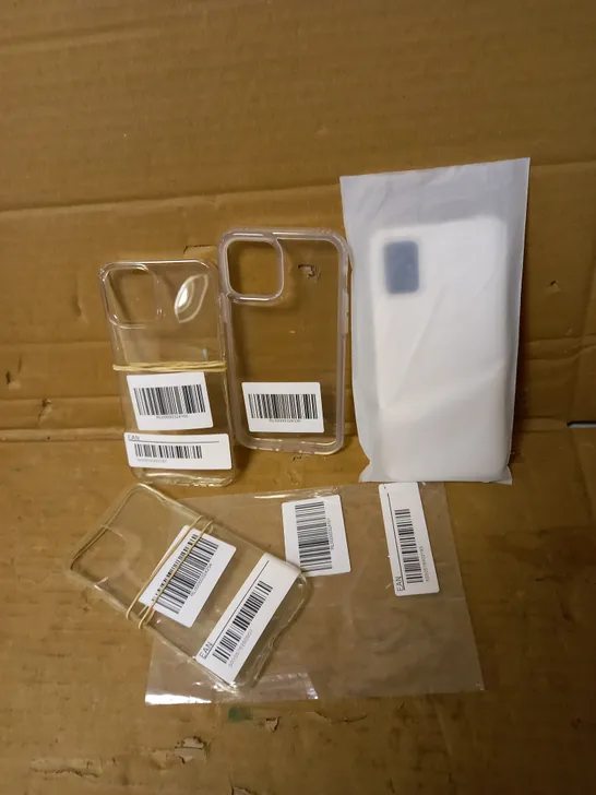 LOT OF 5 ASSORTED CLEAR CASES AND SCREENS