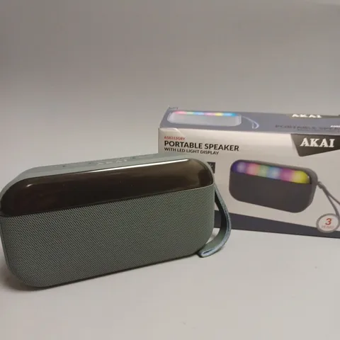 BOXED AKAI PORTABLE SPEAKER WITH LED DISPLAY 