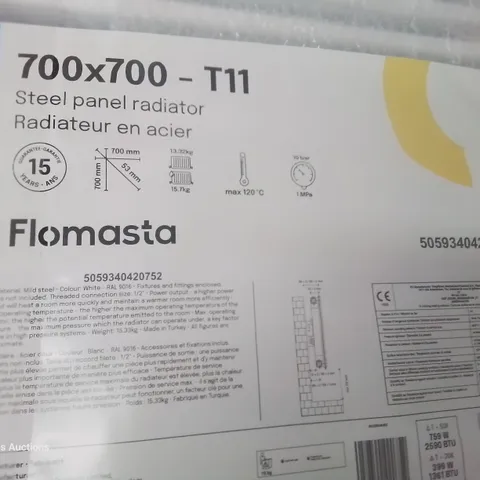 FLOMASTA 700 × 700 T11 STEEL PANEL RADIATOR 