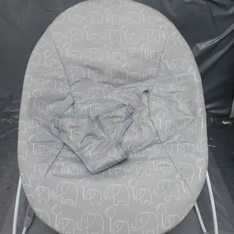 ELEPHANT THEMED BABY BOUNCER IN GREY