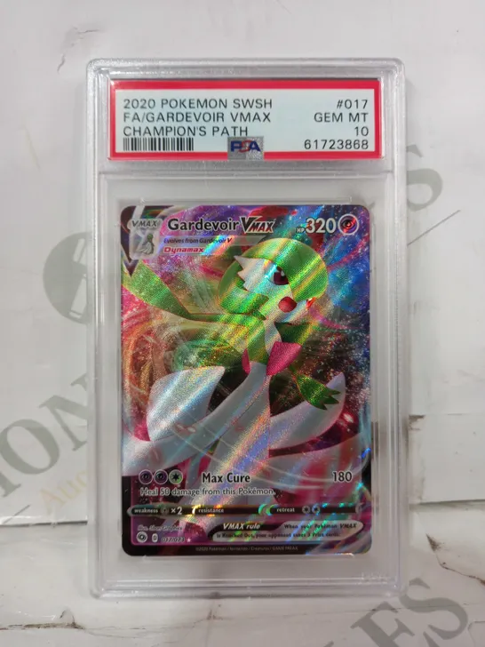 FRAMED AND GRADED COLLECTIBLE POKÉMON TRADING CARD - FA/GARDEVOIR VMAX (2020 SWSH)