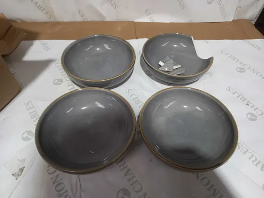 LUNA EMBOSSED SET OF 4 PASTA BOWLS