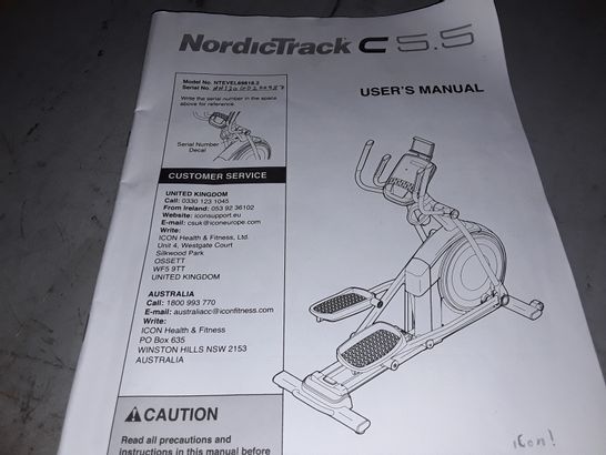 UNBOXED NORDICTRACK C5.5 EXERCISE MACHINE 