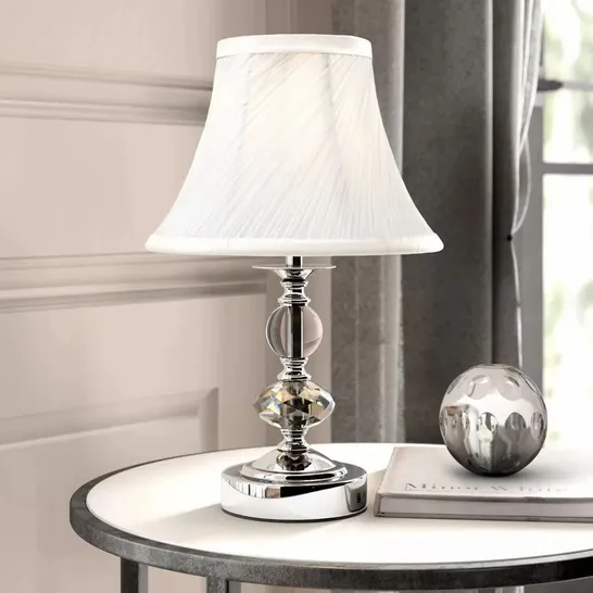 GOMES SILVER TABLE LAMP BULB INCLUDED 