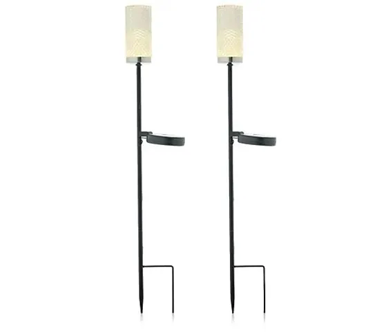 HOME2GARDEN SET OF 2 SOLAR LED CRYSTAL EFFECT STAKE LIGHTS- WHITE