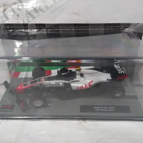 FORMULA ONE 1:43 SCALE HAAS VF-18 2018 MODEL CAR - KEVIN MAGNUSSEN