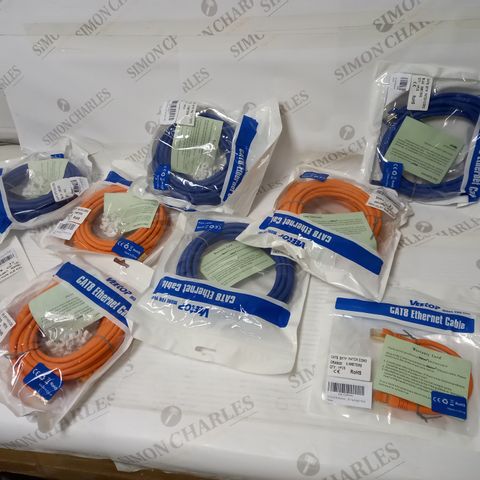 LOT OF APPROX 8 ASSORTED ITEMS TO INCLUDE ETHERNET CABLES OF VARIOUS SIZES