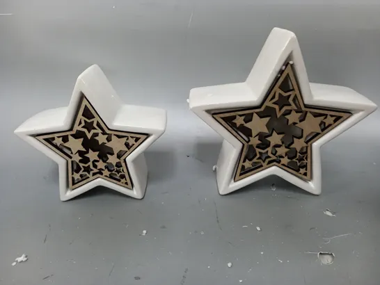 HOME REFLECTIONS SET OF 2 PRE-LIT STARS