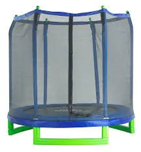 BOXED UPPERBOUNCE 7" LARGE TRAMPOLINE AND ENCLOSURE SET (2 BOXES)