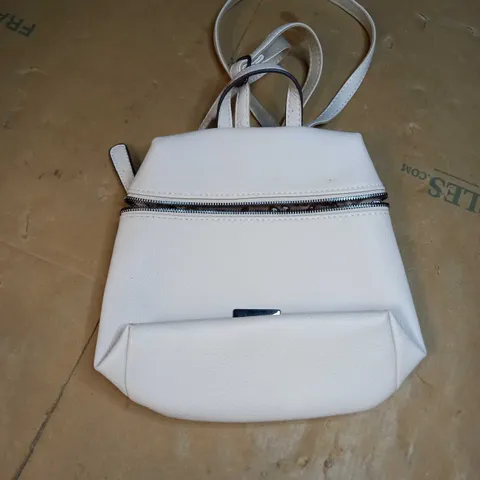 DAVID JONES WHITE LEATHER BAG 