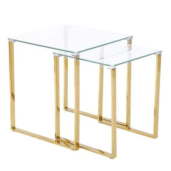 BOXED FIF MEGAN NEST OF 2 TABLES SET - GOLD