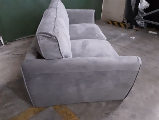 DESIGNER GREY VELVET 2-SEATER SOFA 