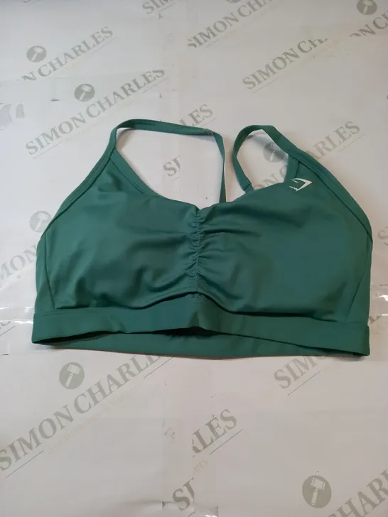 GYMSHARK SPORTS BRA IN GREEN SIZE MEDIUM