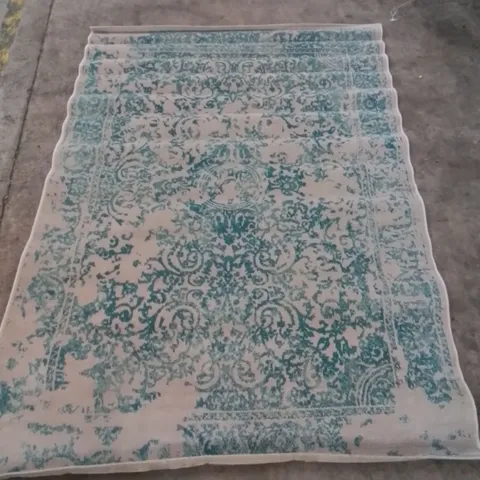 HICKLIN VINTAGE TEAL GREY RUG // SIZE: 160 X 220CM