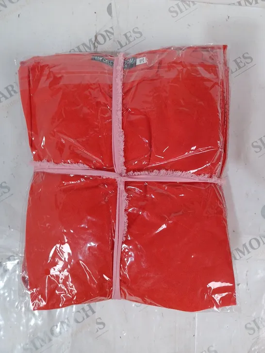 BRAND NEW BOX OF APPROXIMATELY 10 MY DRESS ROOM TOPS IN RED SIZE 2XL