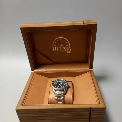 MENS HELMHA DH WATCH –  STAINLESS STEEL STRAP – 3ATM WATER RESISTANT – LUXURY GIFT BOX INCLUDED