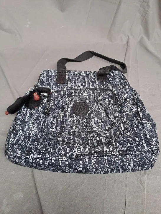 KIPLING CRAVALA TOTE BAG IN LIGHT GREY & BLACK