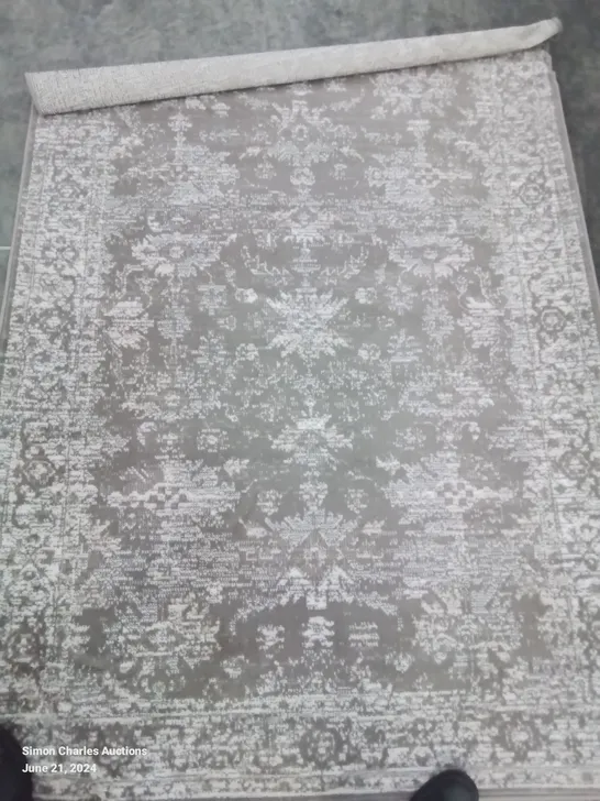 QUALITY DESIGNER TRADITIONAL DESIGN GREY AREA RUG 230/160