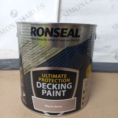 RONSEAL ULTIMATE PROTECTION MATT WARM STONE DECKING PAINT, 2.5L - COLLECTION ONLY 