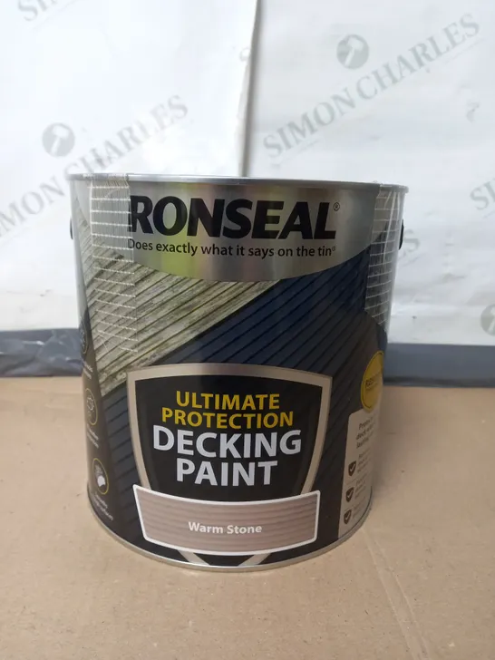 RONSEAL ULTIMATE PROTECTION MATT WARM STONE DECKING PAINT, 2.5L - COLLECTION ONLY 