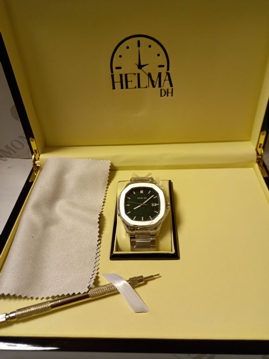 HELMA DH AUTOMATIC STAINLESS STEEL STRAP WRISTWATCH RRP £800