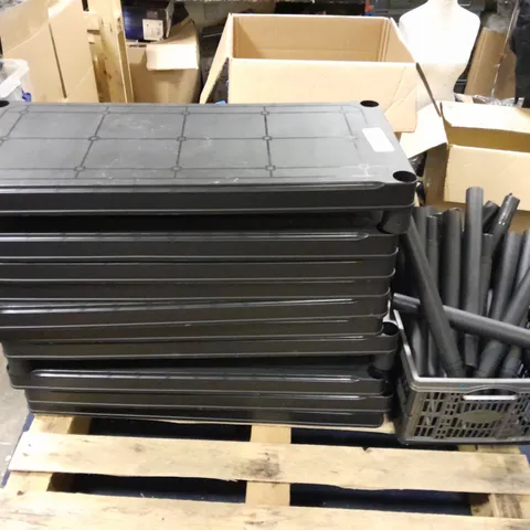 UNBOXED LARGE PLASTIC BLACK RACKING - COLLECTION ONLY 