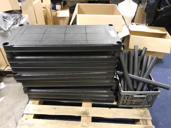 UNBOXED LARGE PLASTIC BLACK RACKING - COLLECTION ONLY 