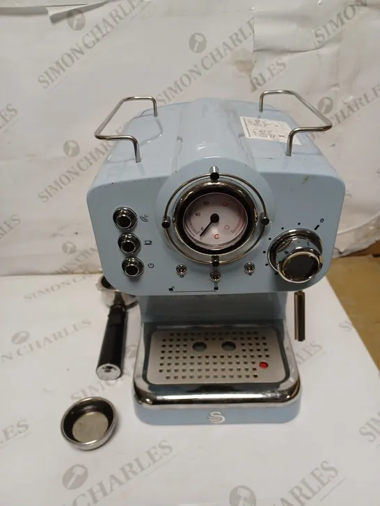 SWAN RETRO ESPRESSO COFFEE MACHINE - BLUE