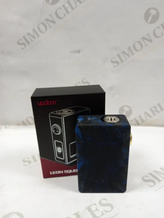 LEON SQUONK MOD BY VPDAM  WITH A REPLACEMENT SQUONK BOTTLE AND 18650 BATTERY SLEEVE ADAPTOR AND 1 USER MANUAL - BLUE 