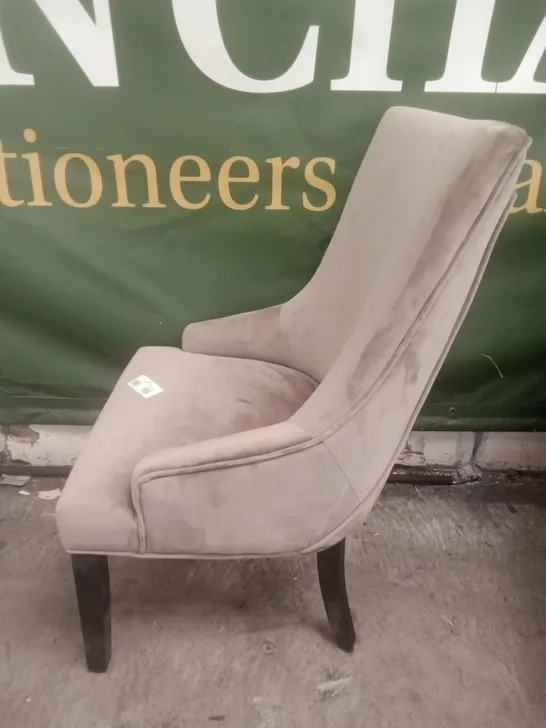 MINK FABRIC DINING CHAIR