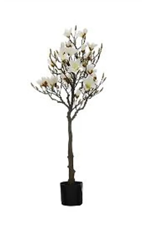 OTTERS BROOK 150CM REAL-TOUCH WHITE MAGNOLIA TREE IN POT