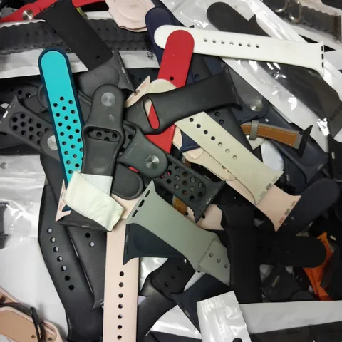 BOX OF ASSORTED WATCH STRAPS IN VARIOUS STYLES AND COLOURS (LARGE QUANTITY)